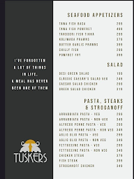 Tuskers menu 4