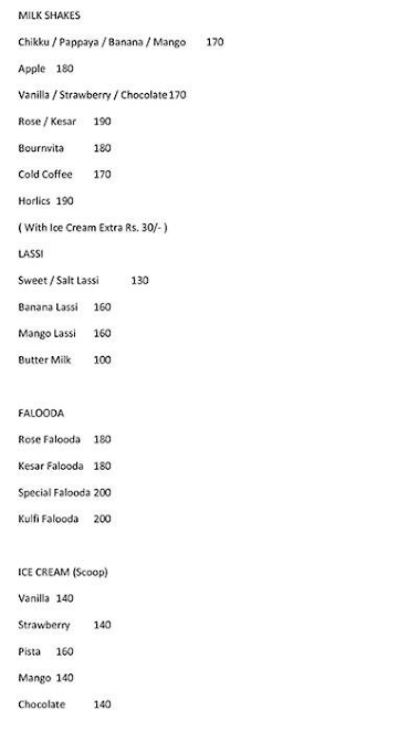 Navratna Udupi Pure Veg Family Restaurant menu 