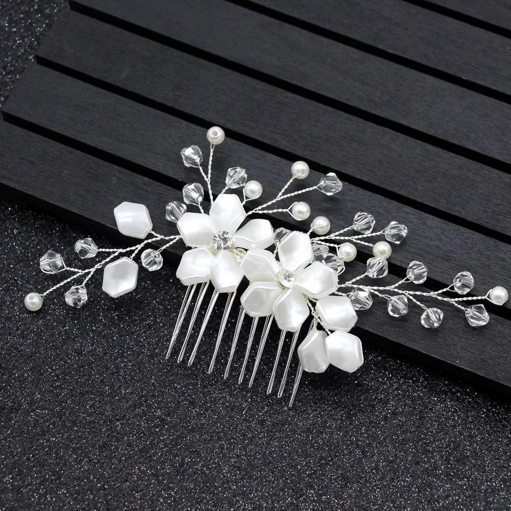 Title 1, Pente tiara para banquete de cristal branco per...