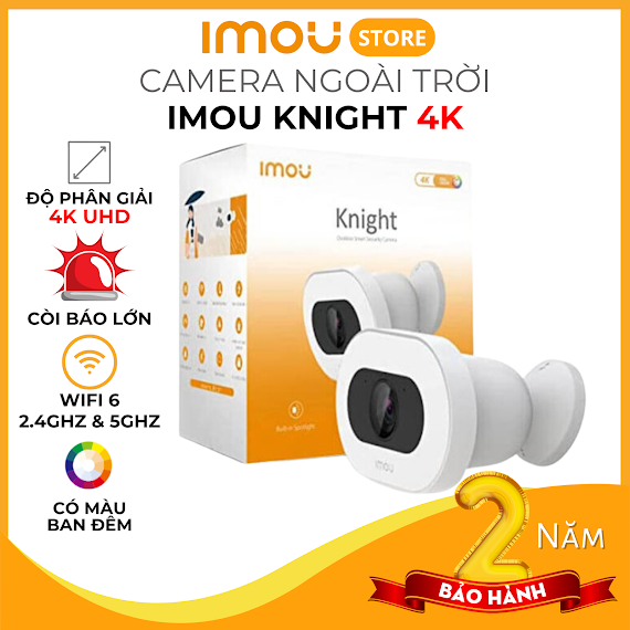 Camera Imou Knight 4K Uhd - Camera Ngoài Trời Siêu Nét, Hỗ Trợ Wifi 6 2.4Ghz Và 5Ghz, Tạo Vùng Ranh Giới, Nhìn Màu Ban Đêm - Hàng Chính Hãng