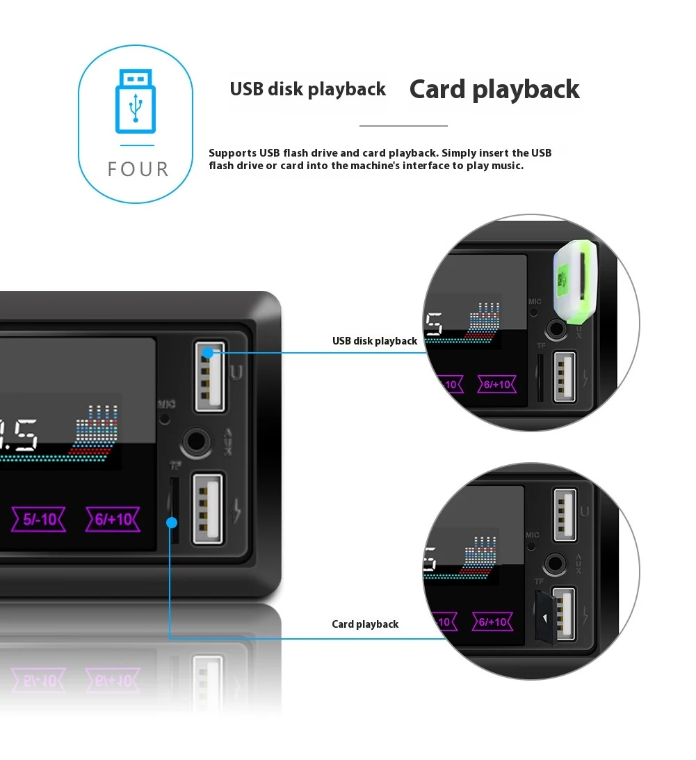 Title 14, M10 Dokunmatik Ekranlı Çift USB Araç İçi Blueto...