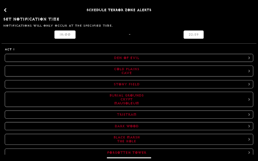 Screenshot Diablo 2 Terror Zone Alerts
