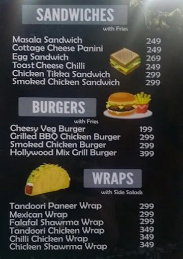 Club Hollywood Blvd menu 