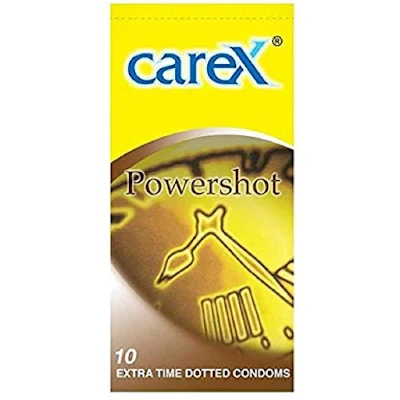 Carex Powershot Extra Time Dotted Condoms 1x10