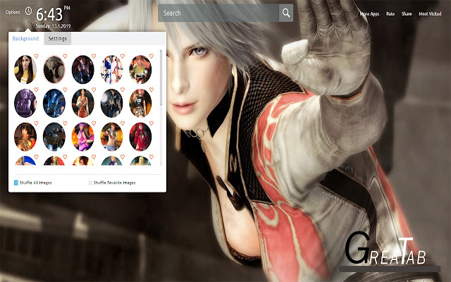 Dead or Alive Wallpapers Theme |GreaTab