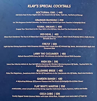 Klay's Cocktail Bar & Restaurant menu 3