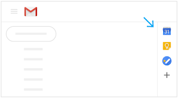 Access Calendar, Keep, and Tasks on the right sidebar Access Calendar, Keep, and Tasks on the right sidebar