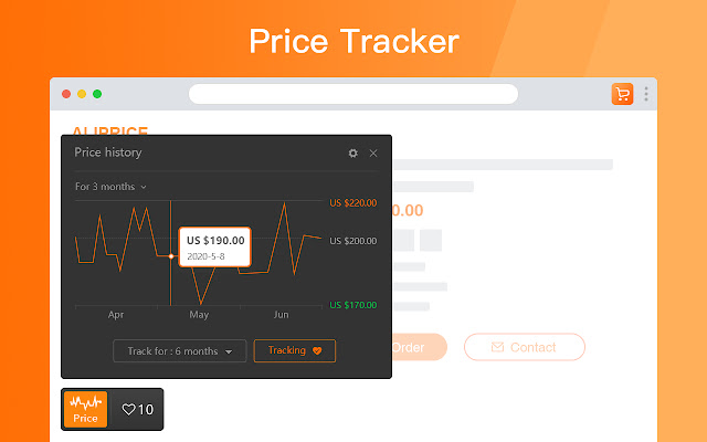 AliPrice Price Tracker for China import chrome extension