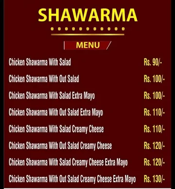 Prime Biryani menu 