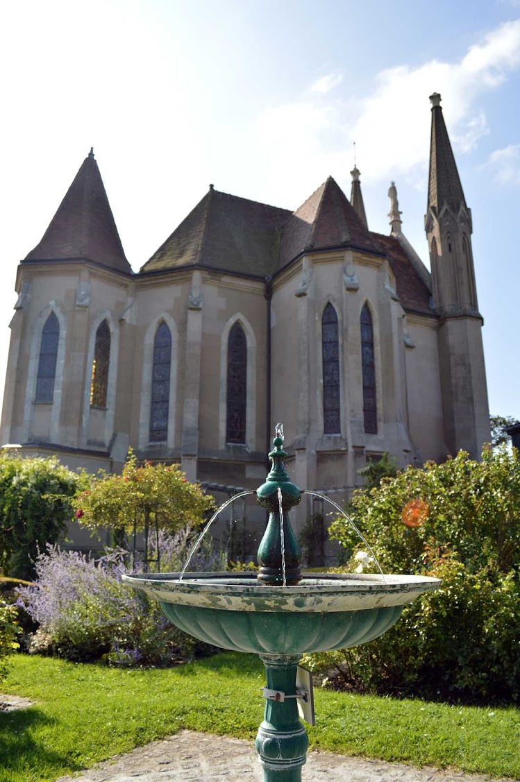Our Lady of the Flots (Chappelle Notre Dame des Flots) stands on cliff of Sainte-Adresse near the port of Le Havre, France.