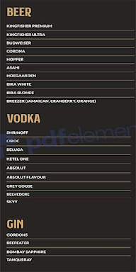 Boombox Bar menu 1