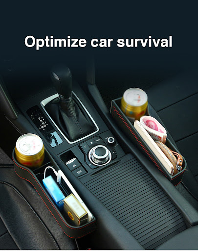 Title 3, PU Car Organizer Seat Gap Storage Box Car Seat ...
