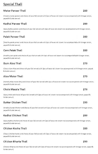 Thali-Kart menu 8