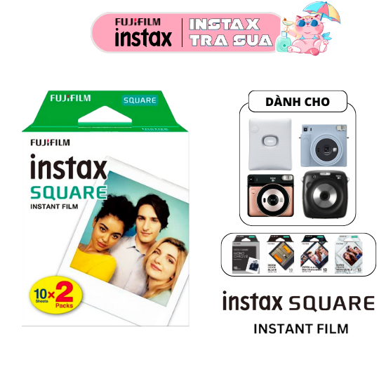 [Mã 156Elha80K Giảm 6% Đơn 400K] Film Instax Square (20 Tấm) - Film Vuông Chụp Ảnh Lấy Liền Fujifilm Instax