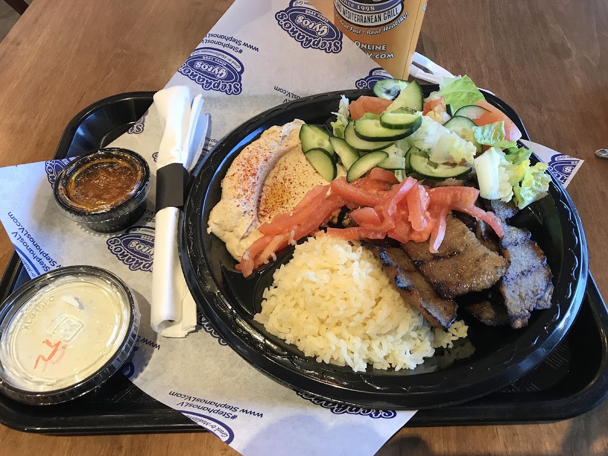 The gluten free gyro plate.