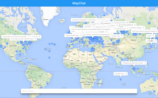 MapChat chrome extension