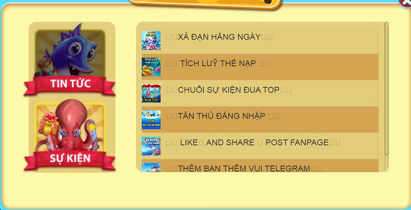 Sự kiện hấp dẫn liên tục ra mắt tại cổng game Bắn Cá Thần Tài