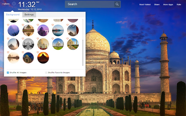 Taj Mahal Wallpapers Theme New Tab