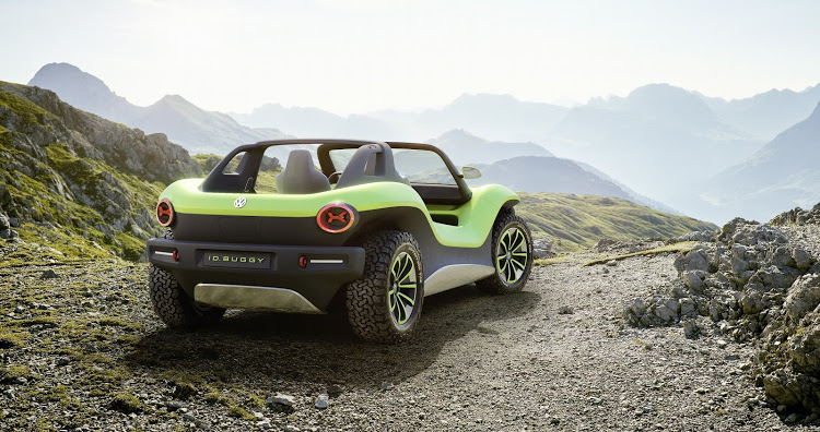 The concept car is a fully electric interpretation of the iconic American beach buggy popular in the 1960s and 1970s.