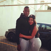 Mpumalanga Black Aces striker Tendai Ndoro and model Ado Adams during happier times.