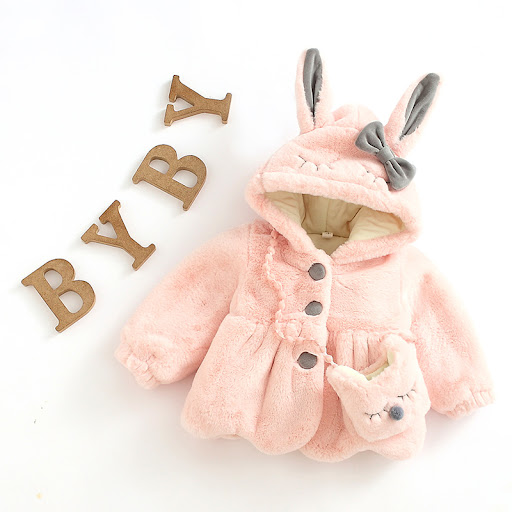 Title 6, Girls Thick Plush Coat Childrens Cotton Jacket ...