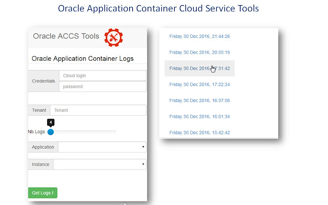 Oracle ACCS Tools chrome extension