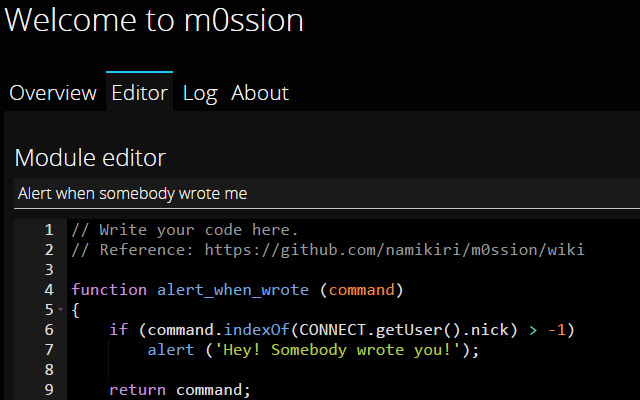 m0ssion framework chrome extension