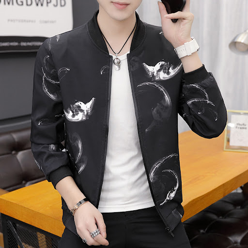 Title 17, Youth Casual Mens Jacket Fashion Stand Collar ...