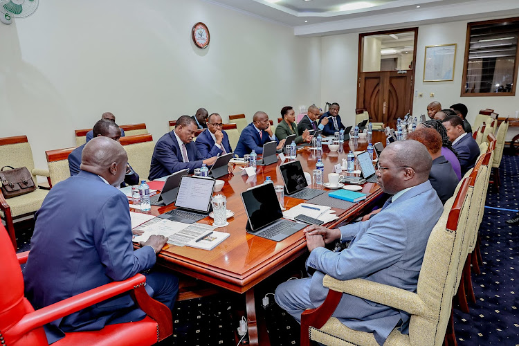 Cabinet Secretaries during the joint cabinet committee meeting chaired by Deputy President Rigathi Gachagua at the Karen residence on March 12, 2024.