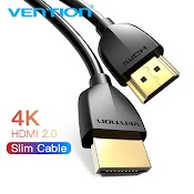 Dây Cáp Hdmi 2.0 Vention Siêu Mỏng Hỗ Trợ 4K 60Hz 3D Đầu Mạ Vàng Cho Tv/ Máy Chiếu/ Ps4