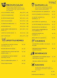 Maiz Mexican Kitchen menu 1