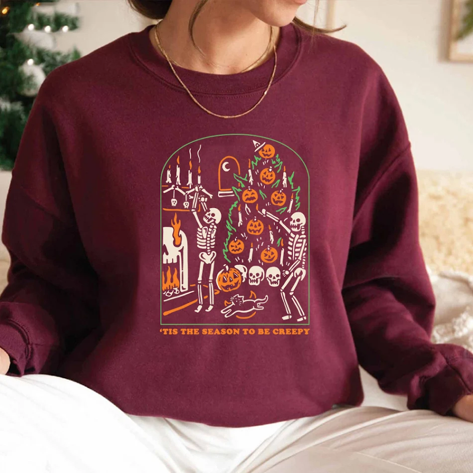 ¡La Temporada de Ser Espeluznante! Sudadera Divertida de Halloween con Diseño Ha Llo, Comodidad y Humor para Celebrar