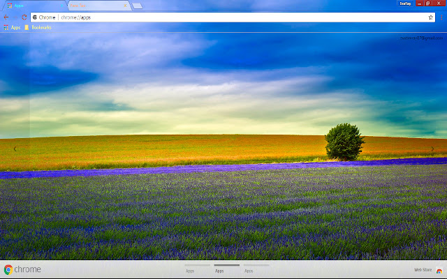 Horizon Lavender Lonely Tree chrome extension