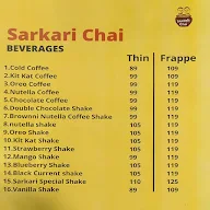 Sarkari Chai menu 1