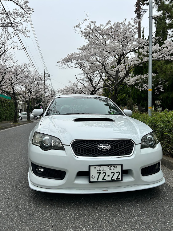 レガシィツーリングワゴンの桜コラボなのです🌸・BP5レガシィに関するカスタム事例の投稿画像1枚目