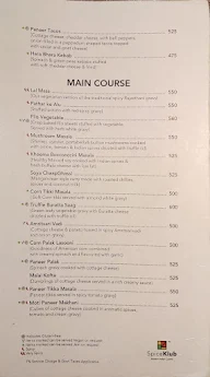 SpiceKlub menu 7