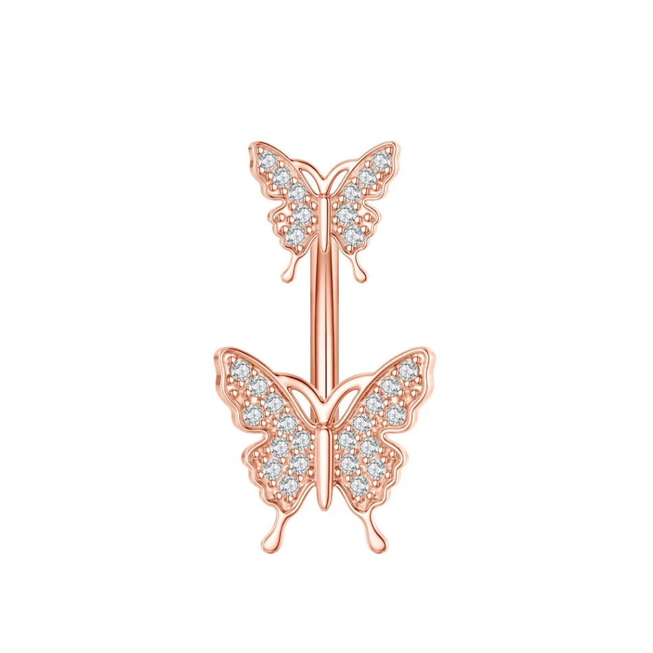 Nouveau bijou de piercing nombril en zircon avec goutte d'huile, design unique, éclat exceptionnel, pour une élégance raffinée et moderne.