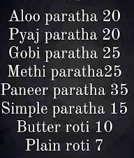 Jai Maa Ashapura Paratha Center menu 1