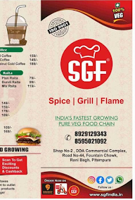 SGF - Spice Grill Flame menu 1