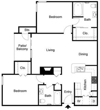 Go to The Cypress Renovated Floorplan page.