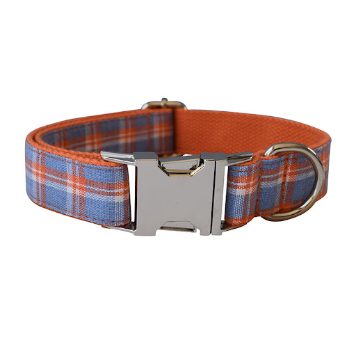 Title 2, Orange mesh dog rope pet collar with alloy buck...