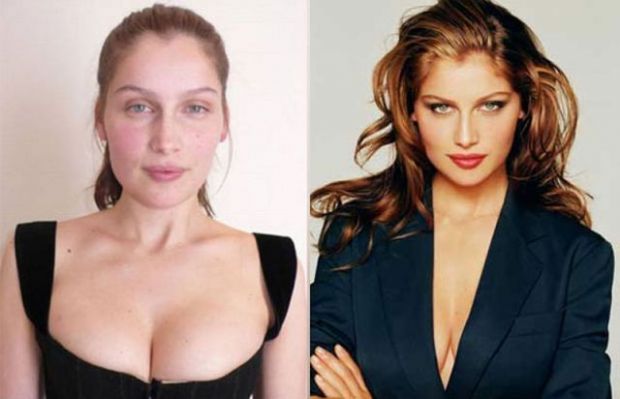 Ünlü Modellerin Makyajsız Halleri - Laetitia Casta