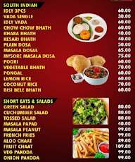 Mysuru Nati House menu 1