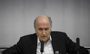 Former Fifa president Sepp Blatter during a press conference in Bellinzona, Switzerland in February 2022. 