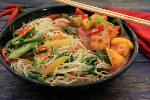 Chilli Paneer Garlic Noodles Bowl