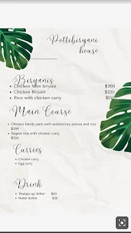 Potti Biryani House menu 1