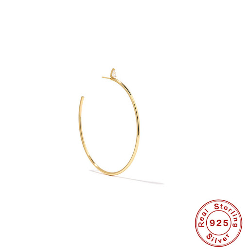 Title 4, Glossy Earring Special-interest C-Shaped Diamon...