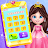 cute princess toy phone game icon