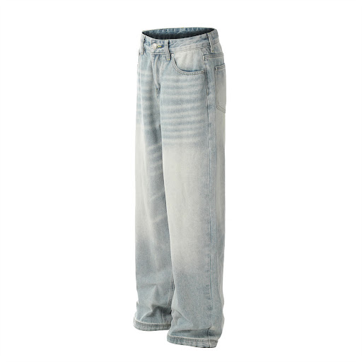 Title 5, Water Ripple White Washed Straight Jeans. Exper...