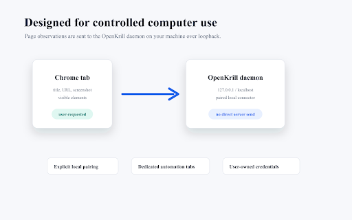 OpenKrill Chrome Connector screenshot 3